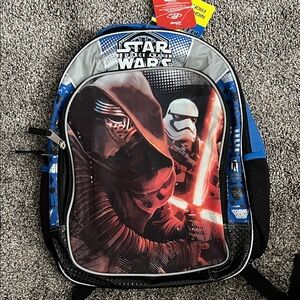 NWT Star Wars Kids Backpack - Blue, Gray, and Red